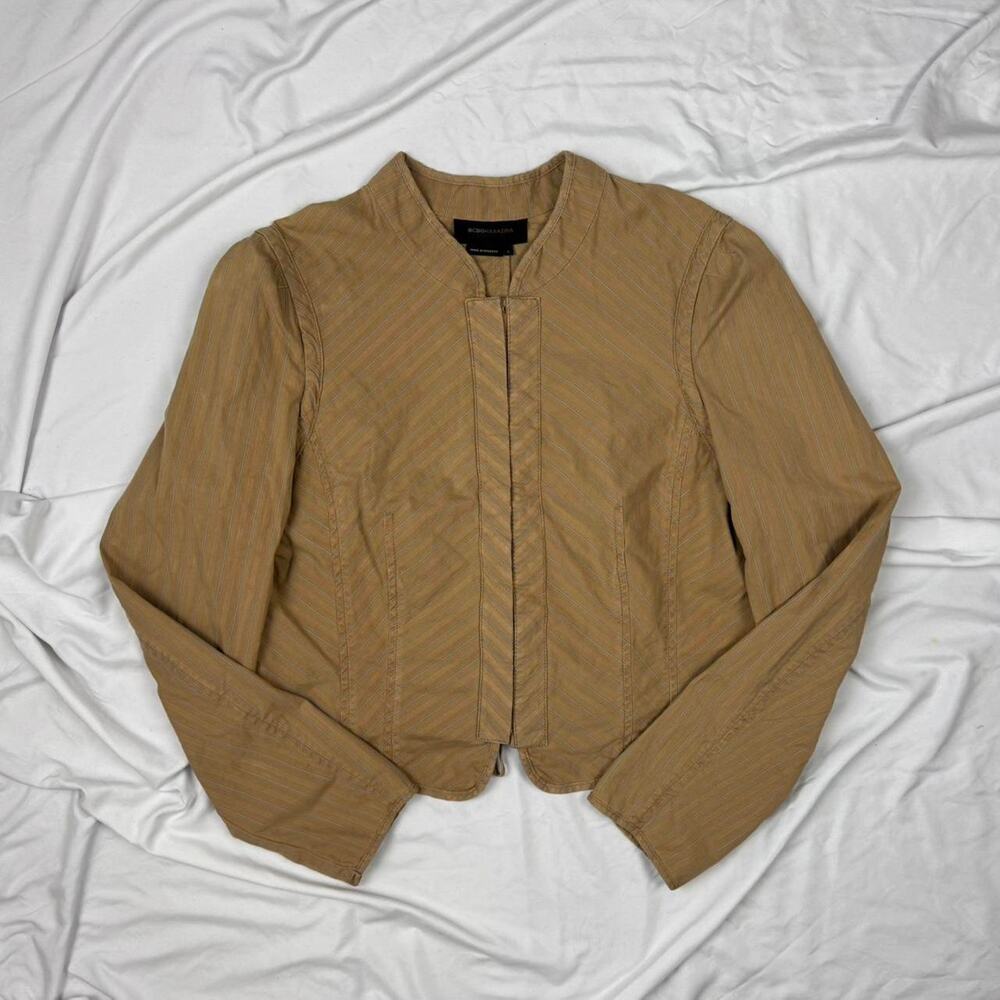 ★ tan pinstripe tailored jacket ★